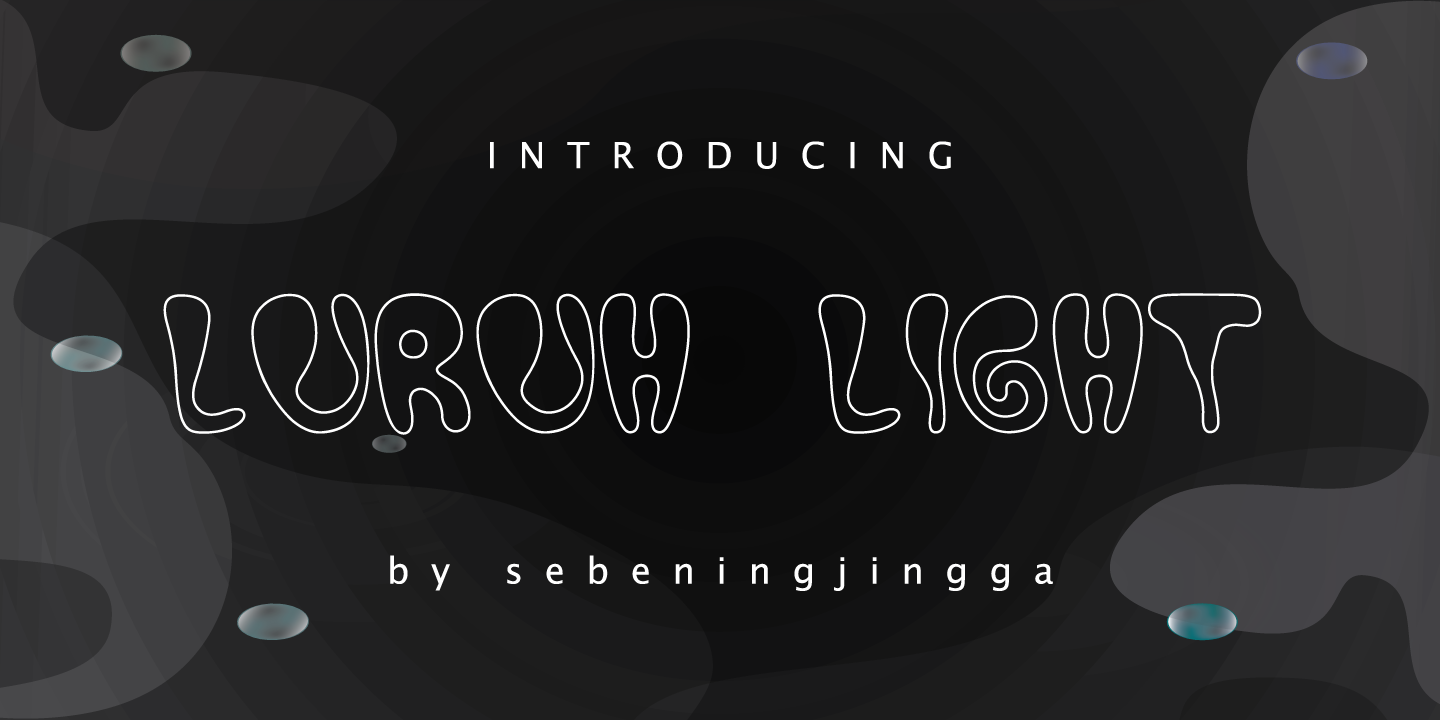 Example font Luruh Light #4